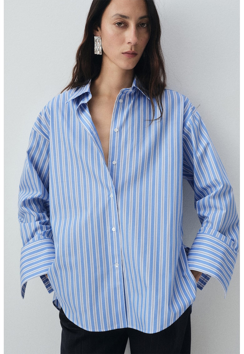 Camasa supradimensionata cu model in dungi