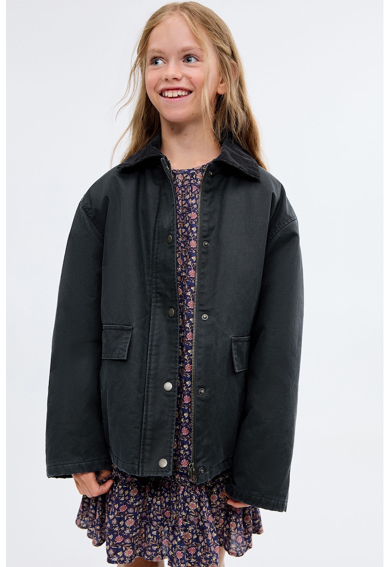 Jacheta din amestec de bumbac cu maneci cazute