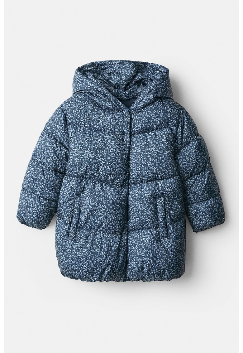 Geaca cu buzunare laterale si modle floral