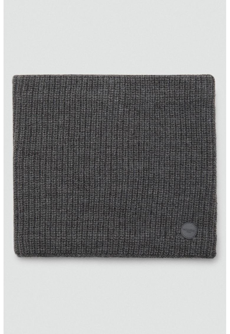 Mango Fular din tricot - Gri inchis melange