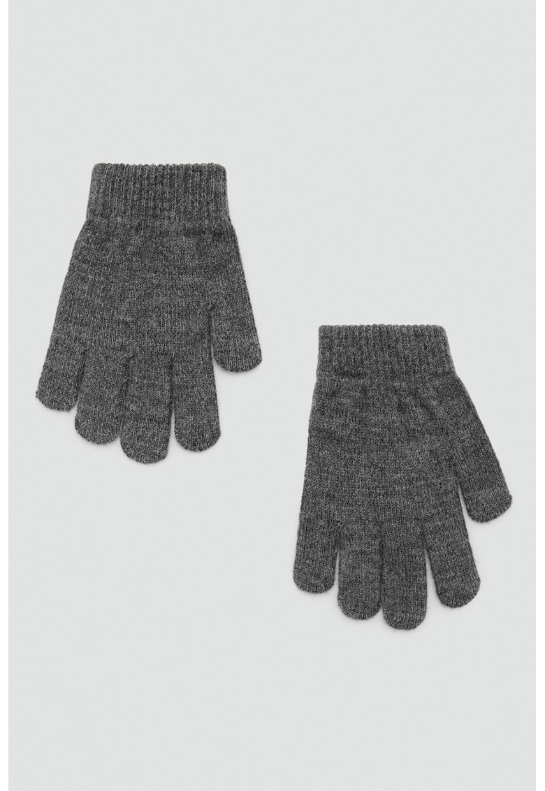 Manusi din tricot - Gri inchis melange