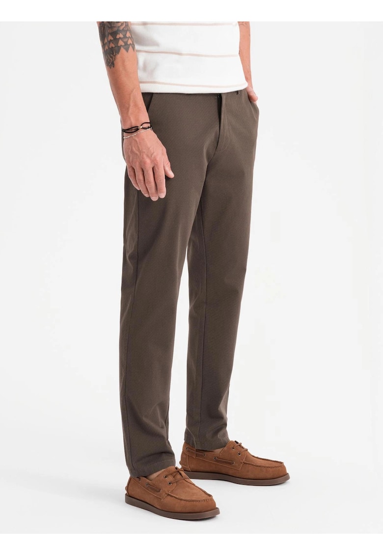 Pantaloni chino REGULAR FIT cu textura delicata OM-PACP-0184 Pantaloni chino REGULAR FIT cu textura delicata OM-PACP-0184