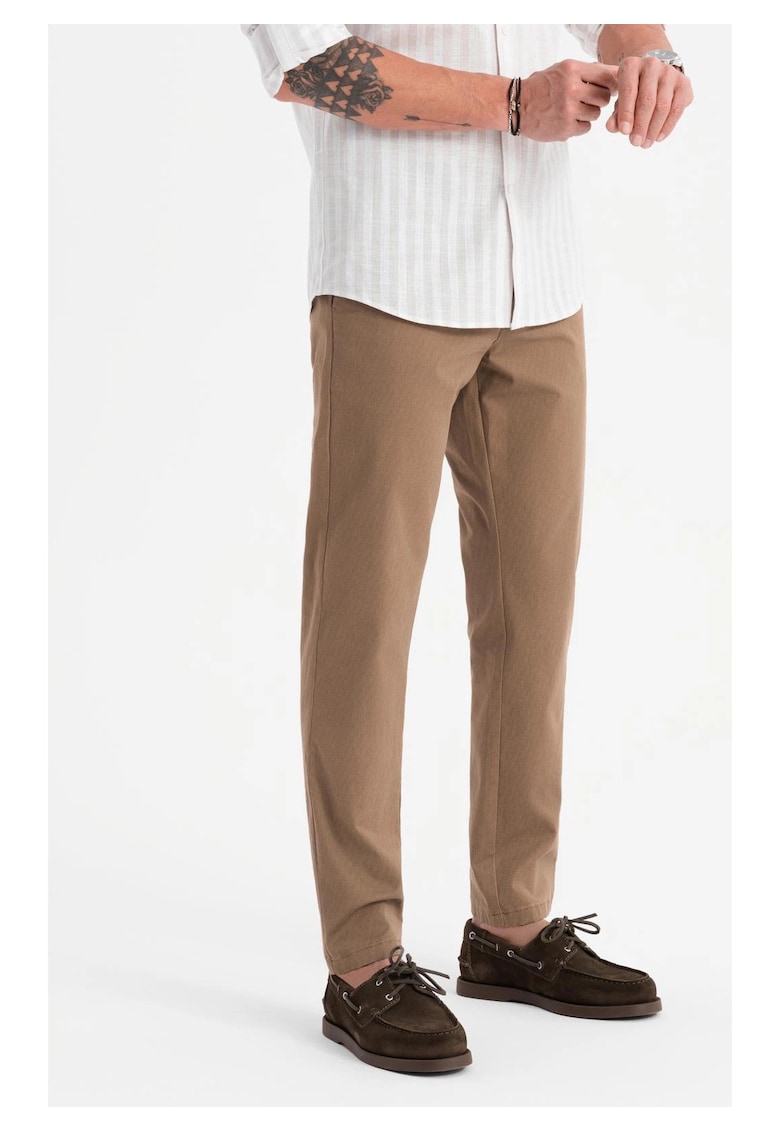 Pantaloni chino REGULAR FIT cu textura delicata OM-PACP-0184 Pantaloni chino REGULAR FIT cu textura delicata OM-PACP-0184