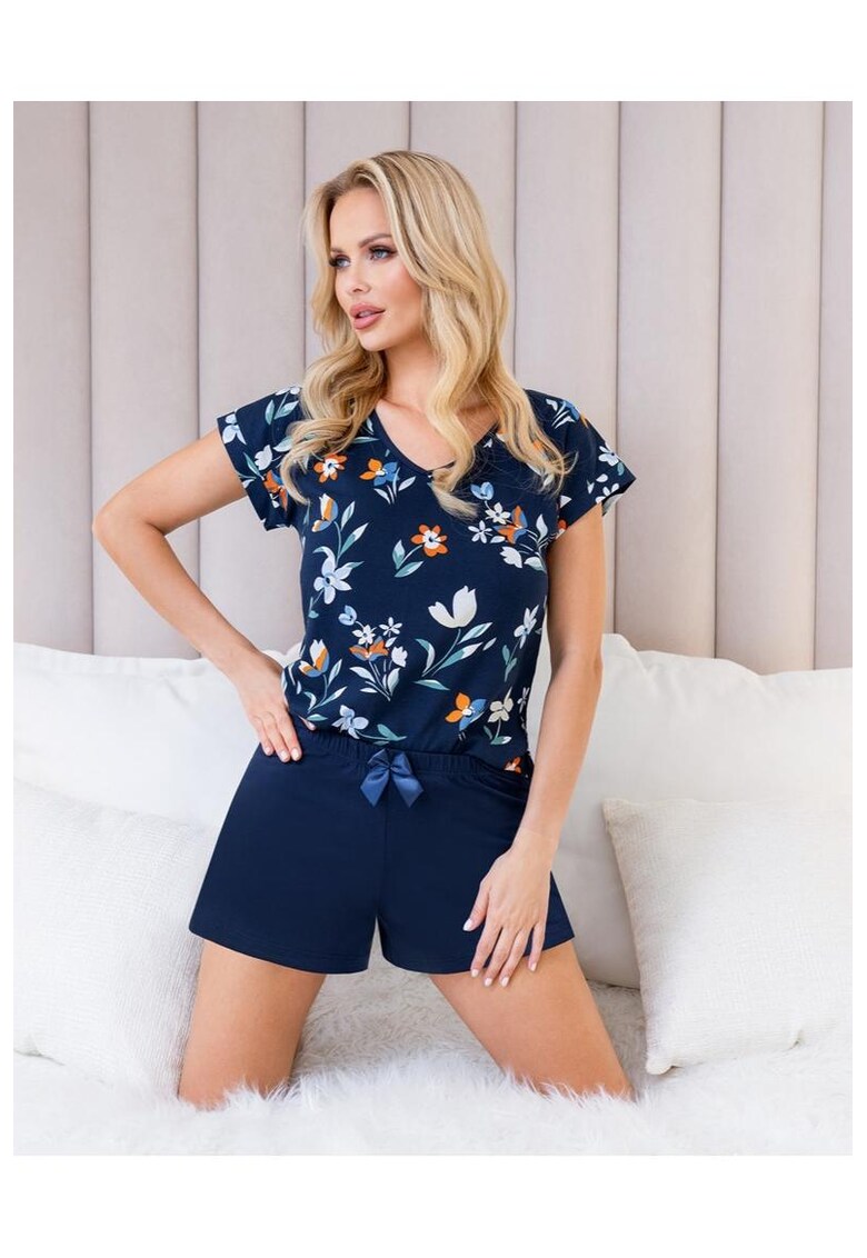 Pijama scurta cu model floral Caroline