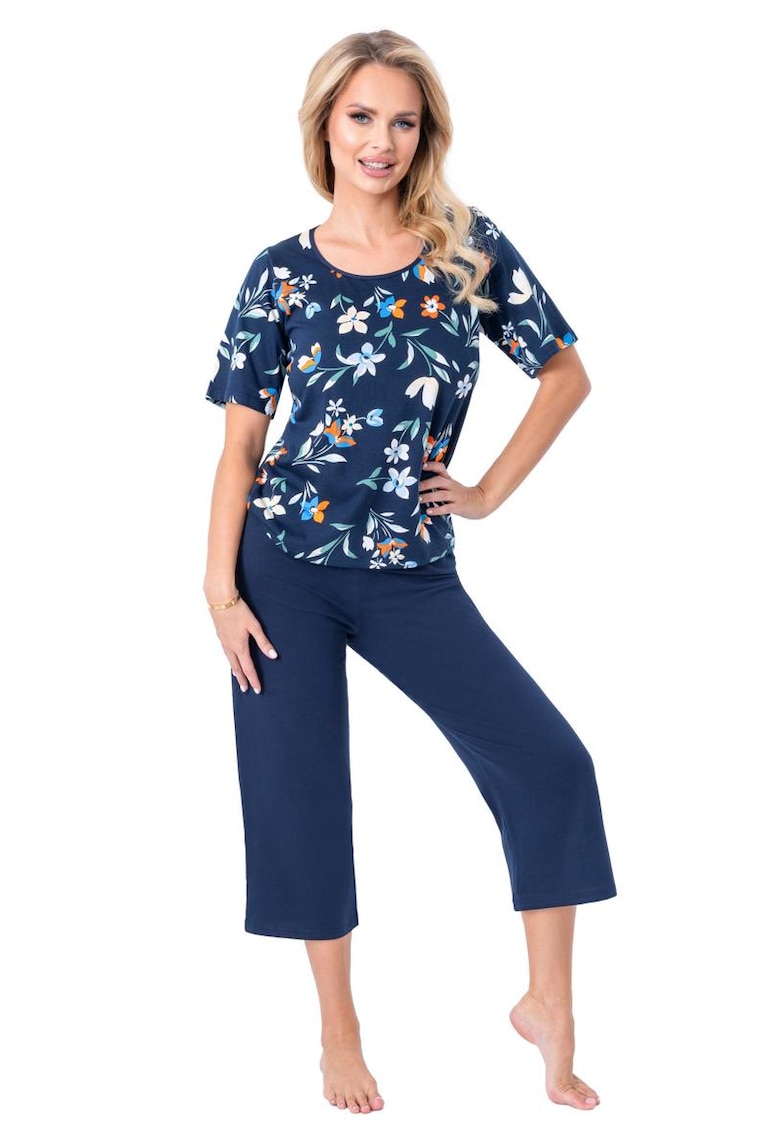 Pijama din bumbac cu pantaloni 3/4 Caroline