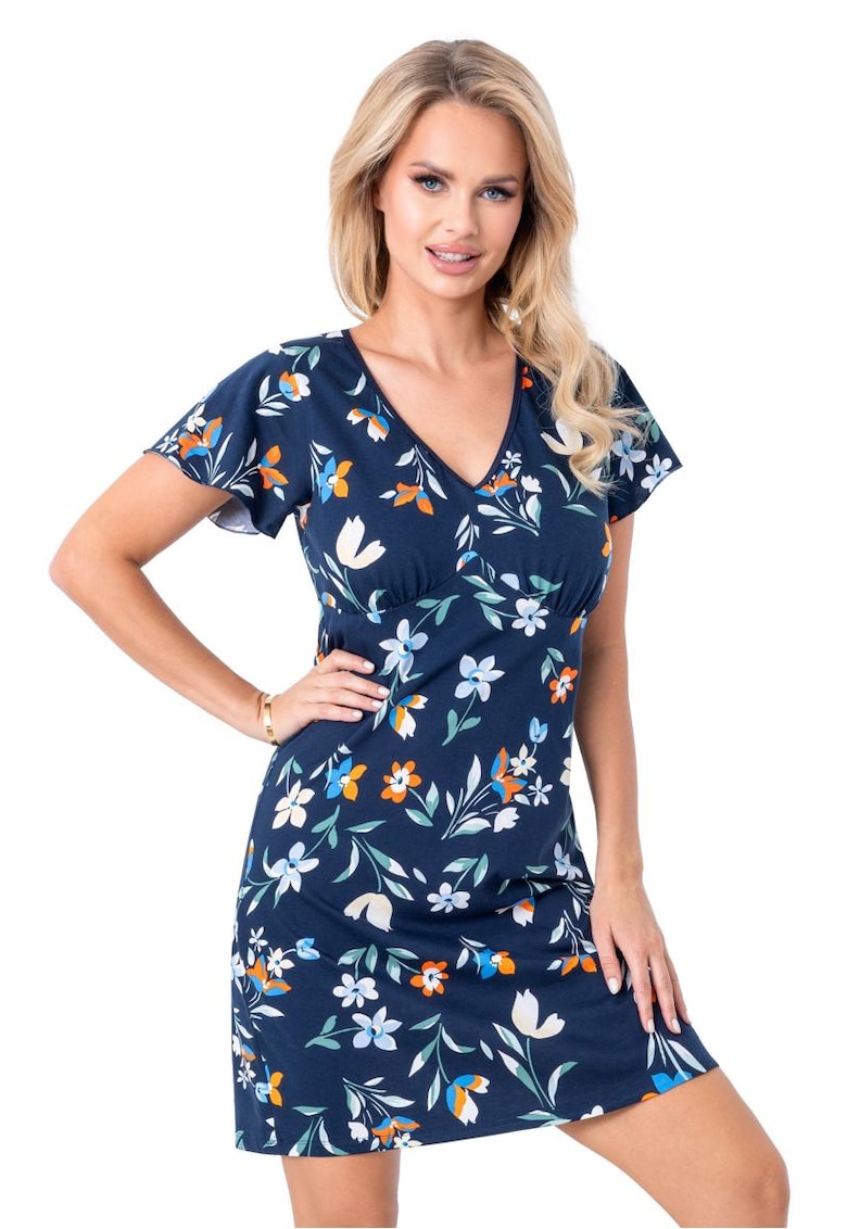Camasa de noapte cu model floral Caroline
