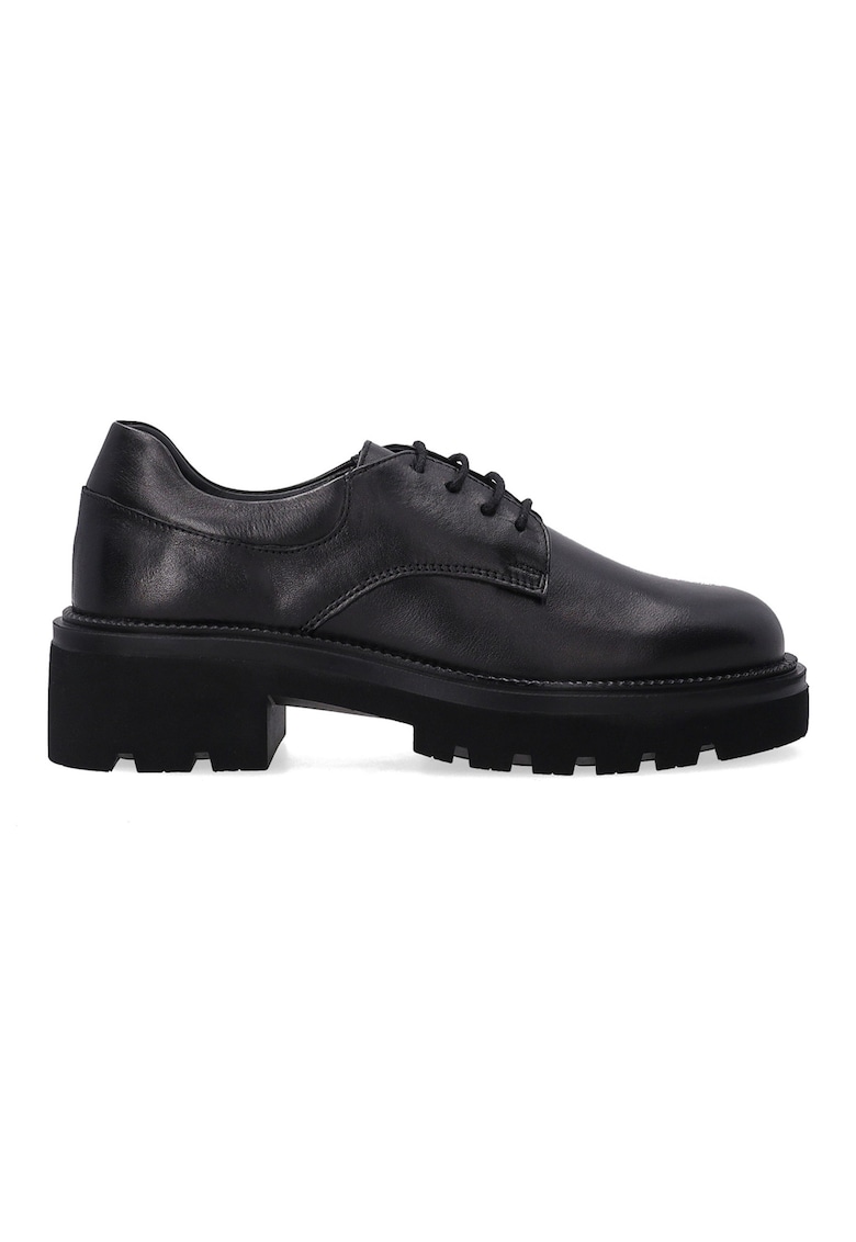 Pantofi casual din piele naturala cu toc