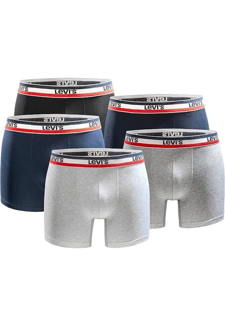 Boxeri barbati Levis Logo Boxershort 5-pack 701224335-00231048