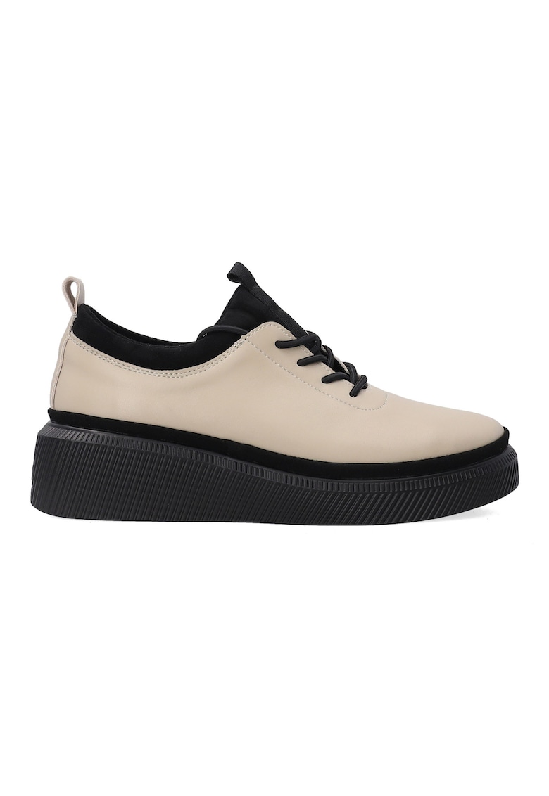 Pantofi casual din piele cu talpa wedge