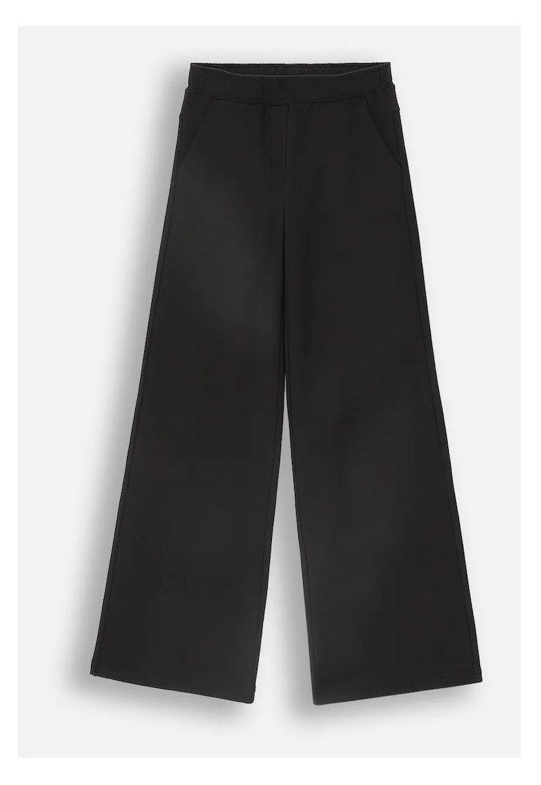 Pantaloni copii - ZC4120103MGJ-021 - evazati - elastic talie - negru - bumbac
