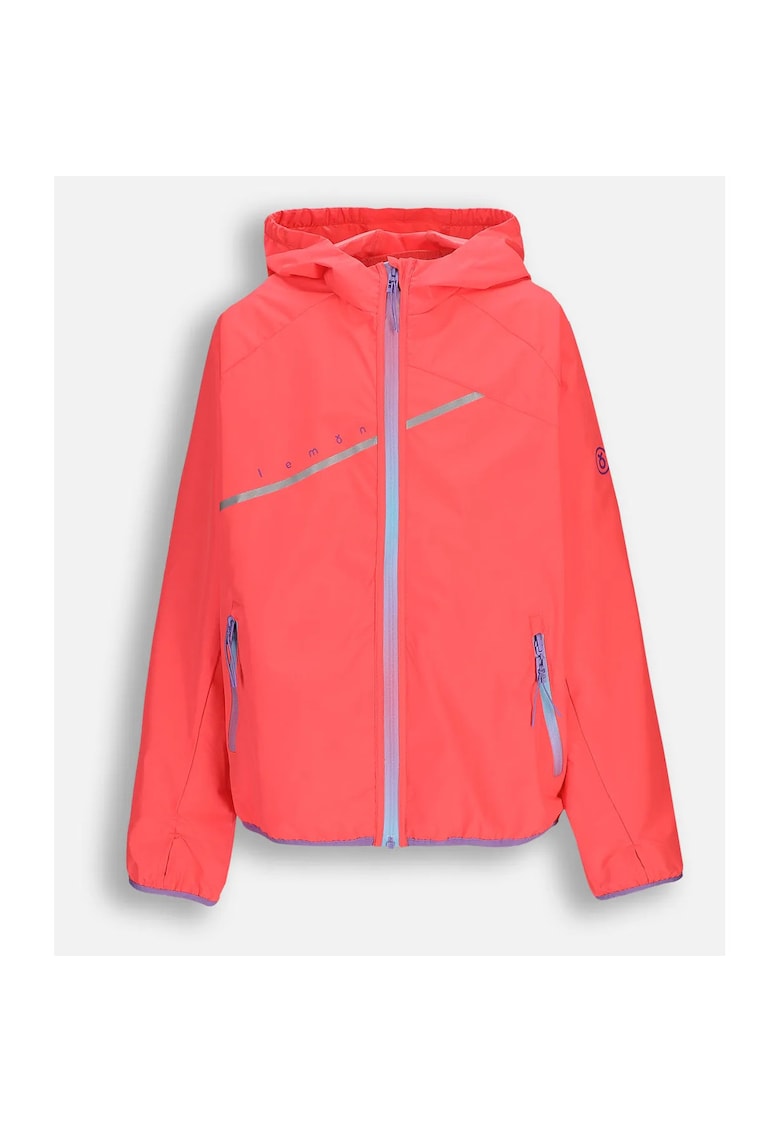 Jacheta sport pentru fete - WL5152301OWG-007 - impermeabila - poliester - cu gluga - roz