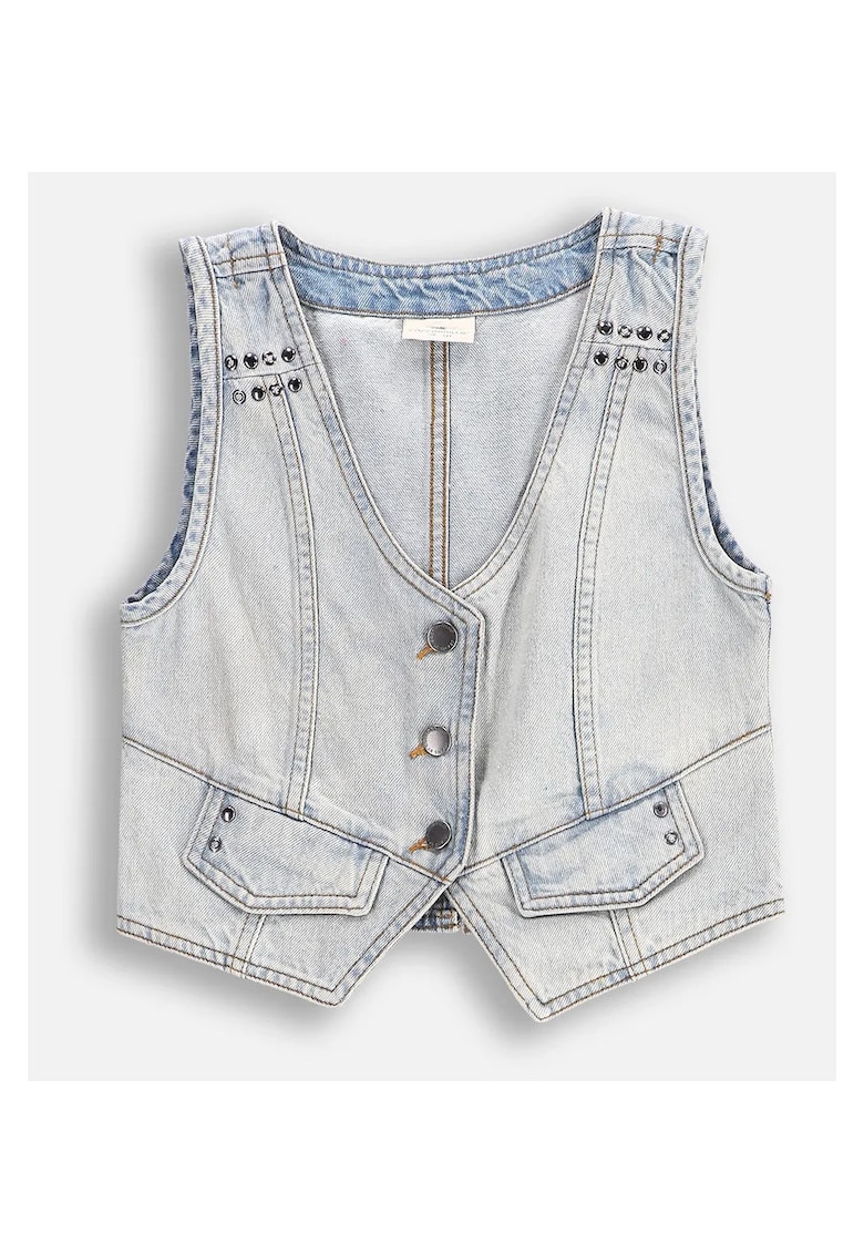 Vesta din denim WC5178201JCG-019 - bumbac - gri