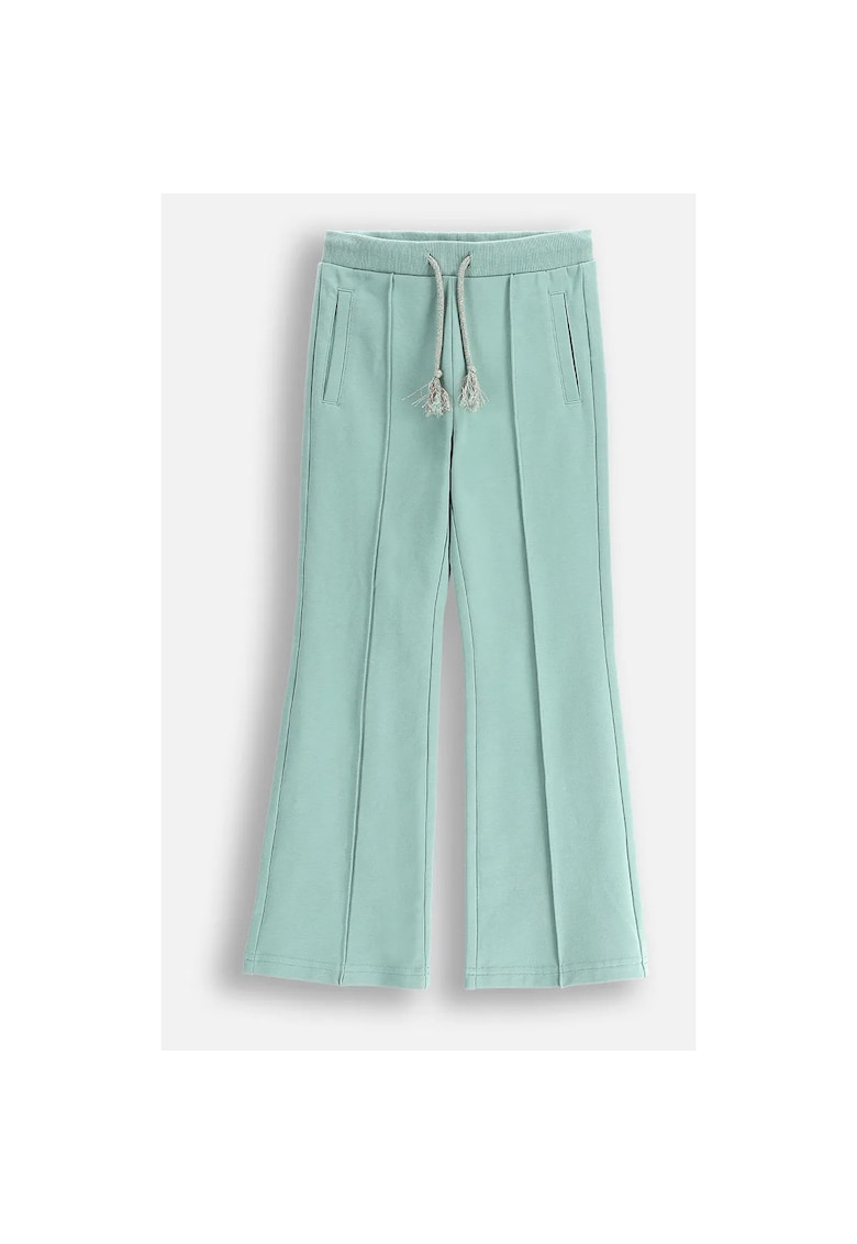 Pantaloni sport - WC5120101DGK-027 - bumbac - croiala evazata - snur reglabil - verde