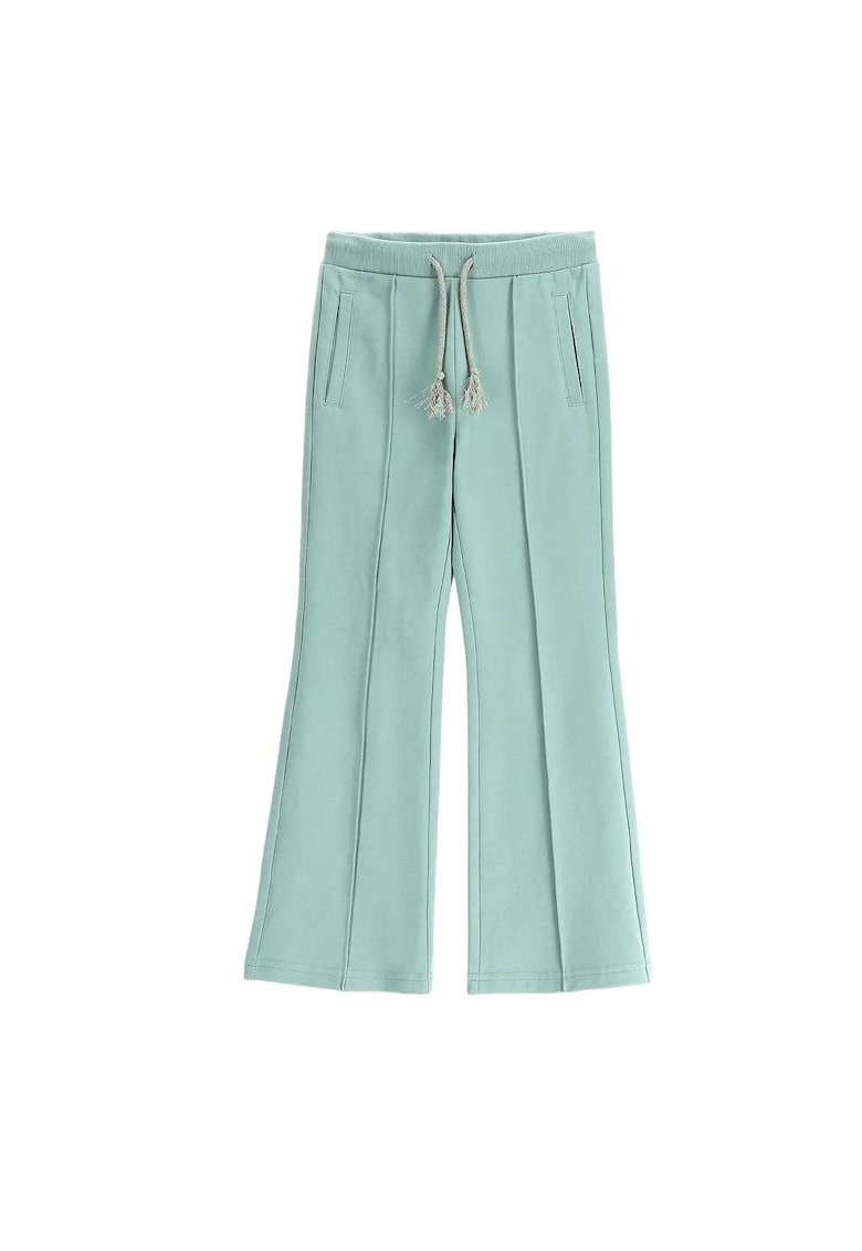 Pantaloni fete - bumbac - verde -