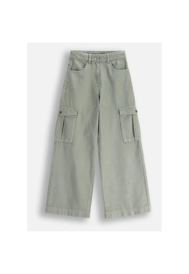 Pantaloni fete WC5119102DGJ - Bumbac - Kaki - Verde