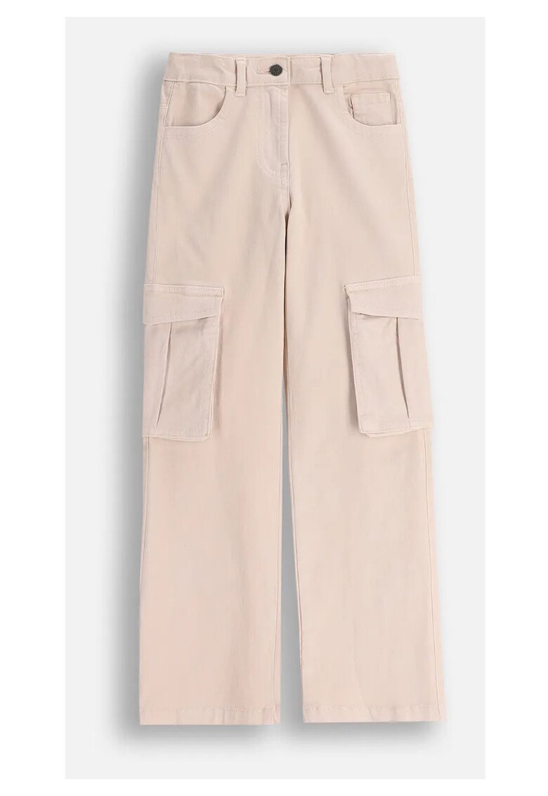 Pantaloni copii - bumbac - slim - bej - Bej