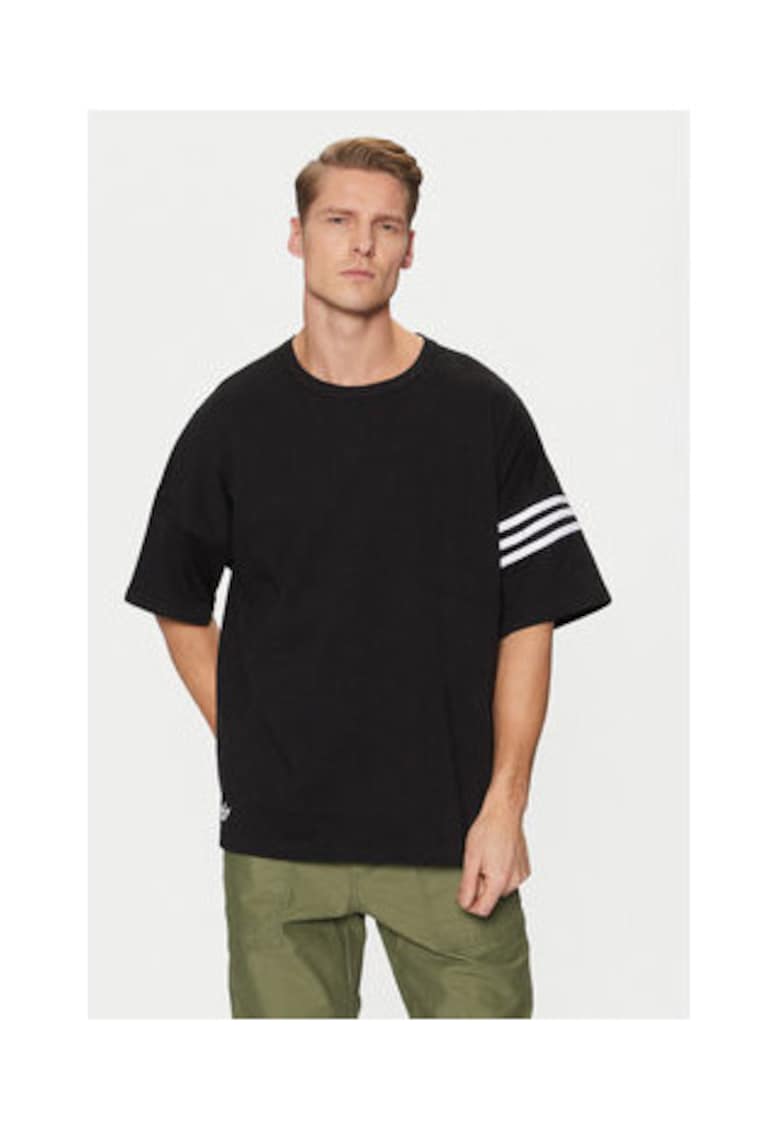 Tricou lejer din bumbac cu guler rotund