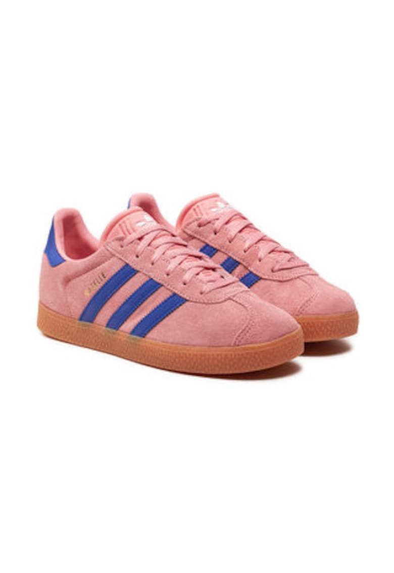 Tenisi din piele intoarsa si model colorblock Gazelle