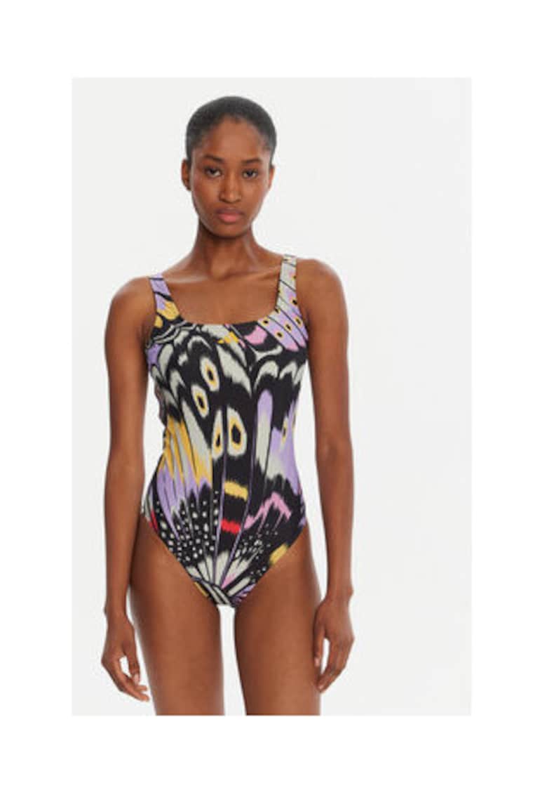 Costum de baie cu decolteu rotund
