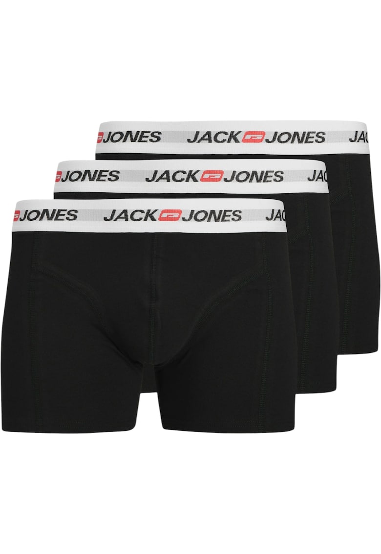 Boxeri JACK &JONES Corp Old Logo Trunks 3 perechi 48929 - Negru