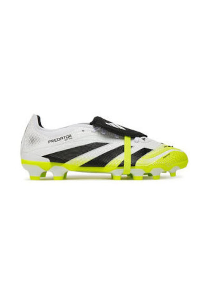 Pantofi sport de piele ecologica cu accente neon - pentru fotbal