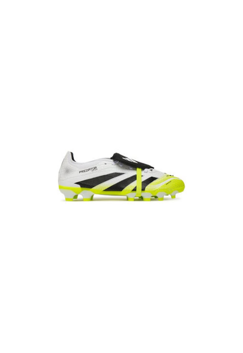 Pantofi sport de piele ecologica cu accente neon - pentru fotbal