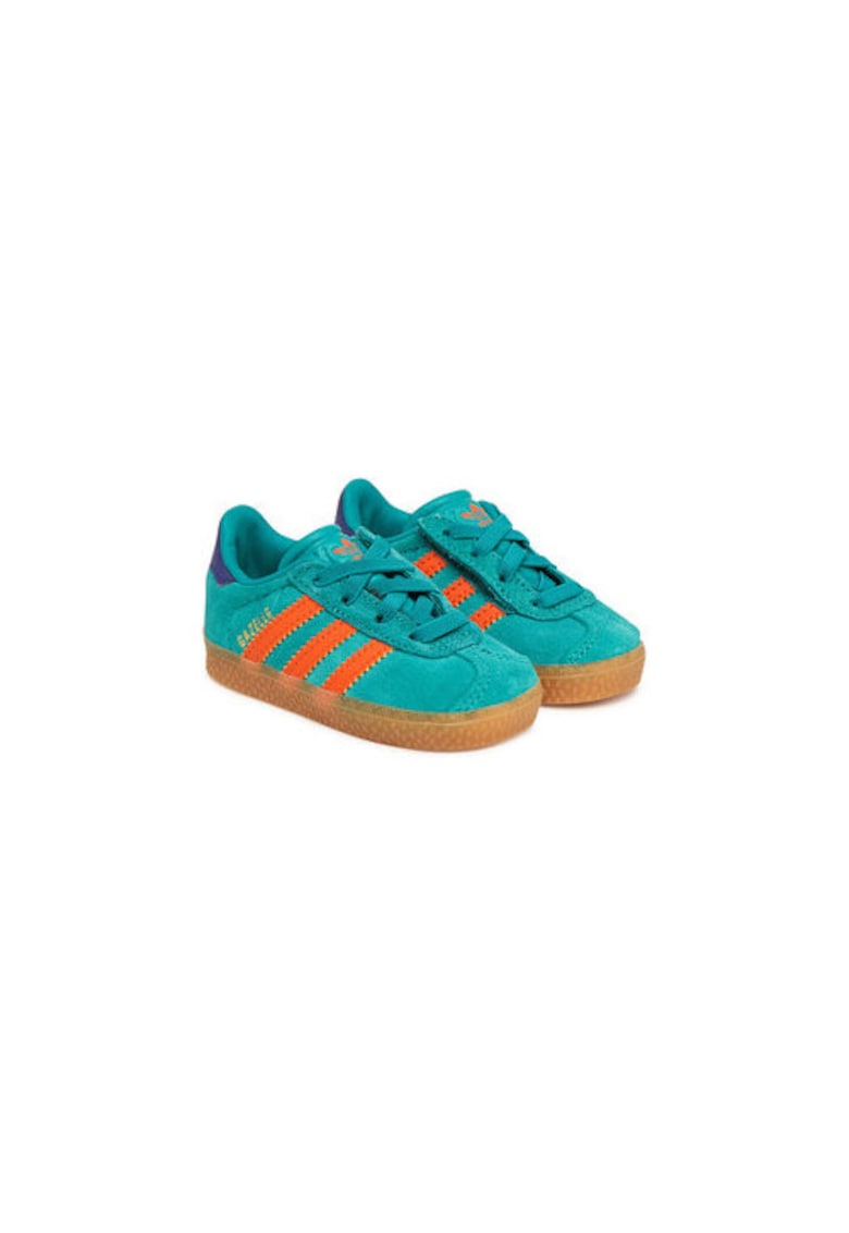 Pantofi sport din piele inotarsa cu logo contrastant