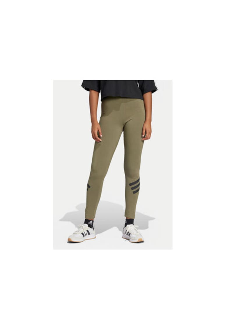 Colanti din bumbac cu talie inalta si imprimeu logo