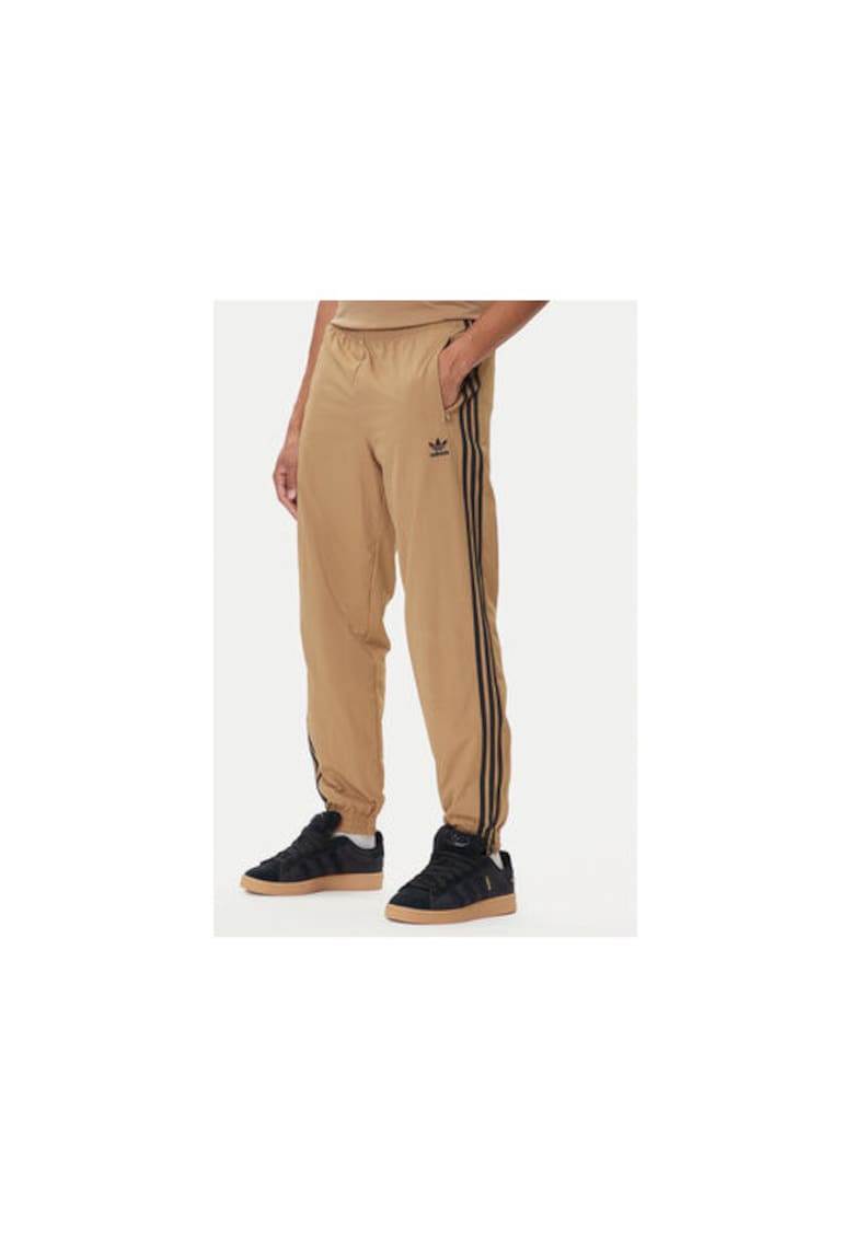 Pantaloni de trening din amestec de poliamida cu dungi contrastante -