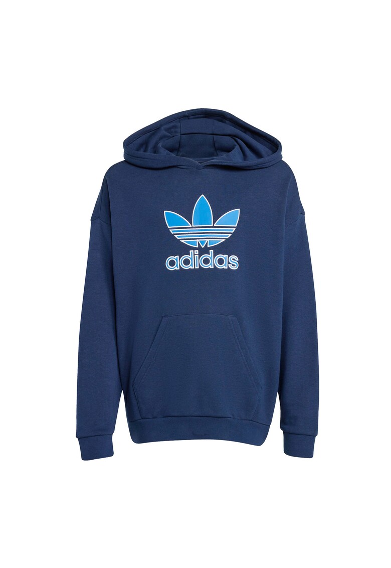 Hanorac cu logo si buzunar kangaroo regular fit