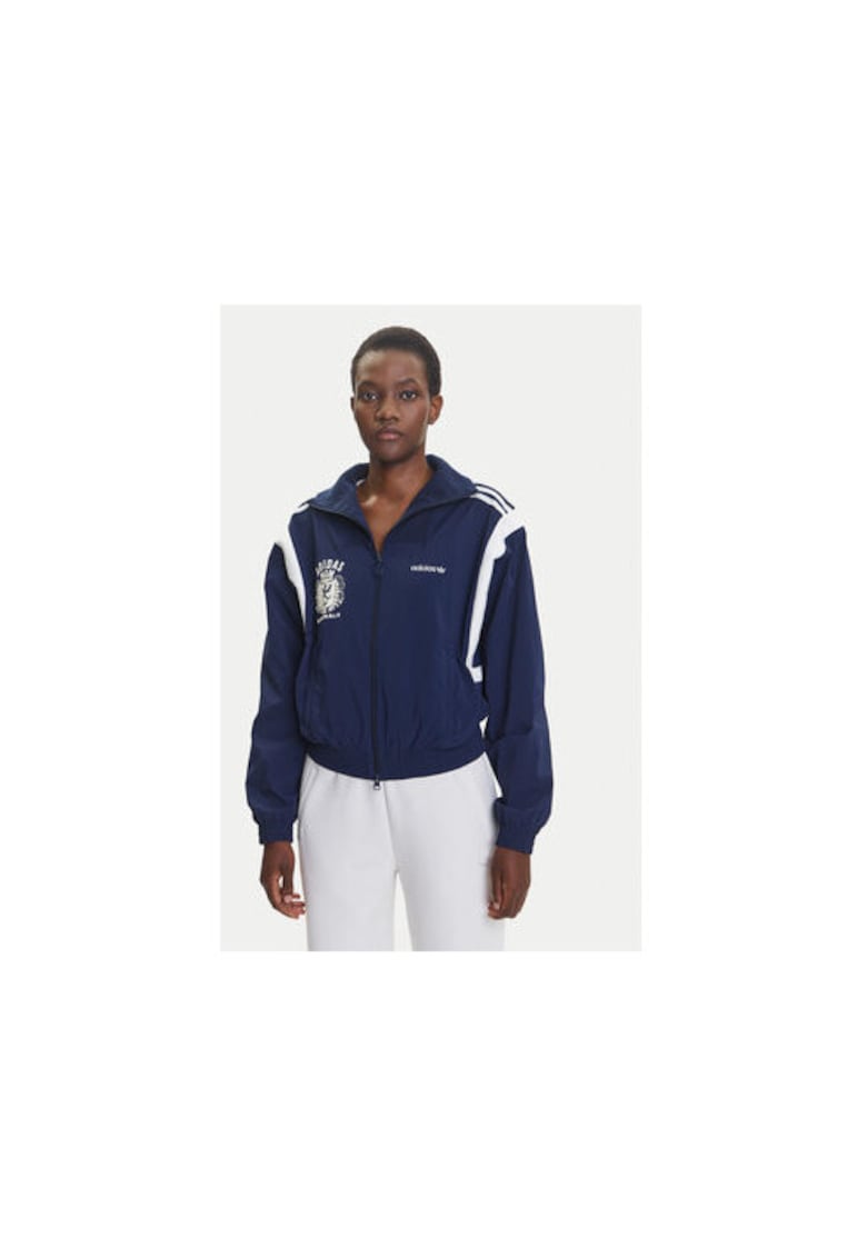 Bluzon lifestyle cu imprimeu si fermoar