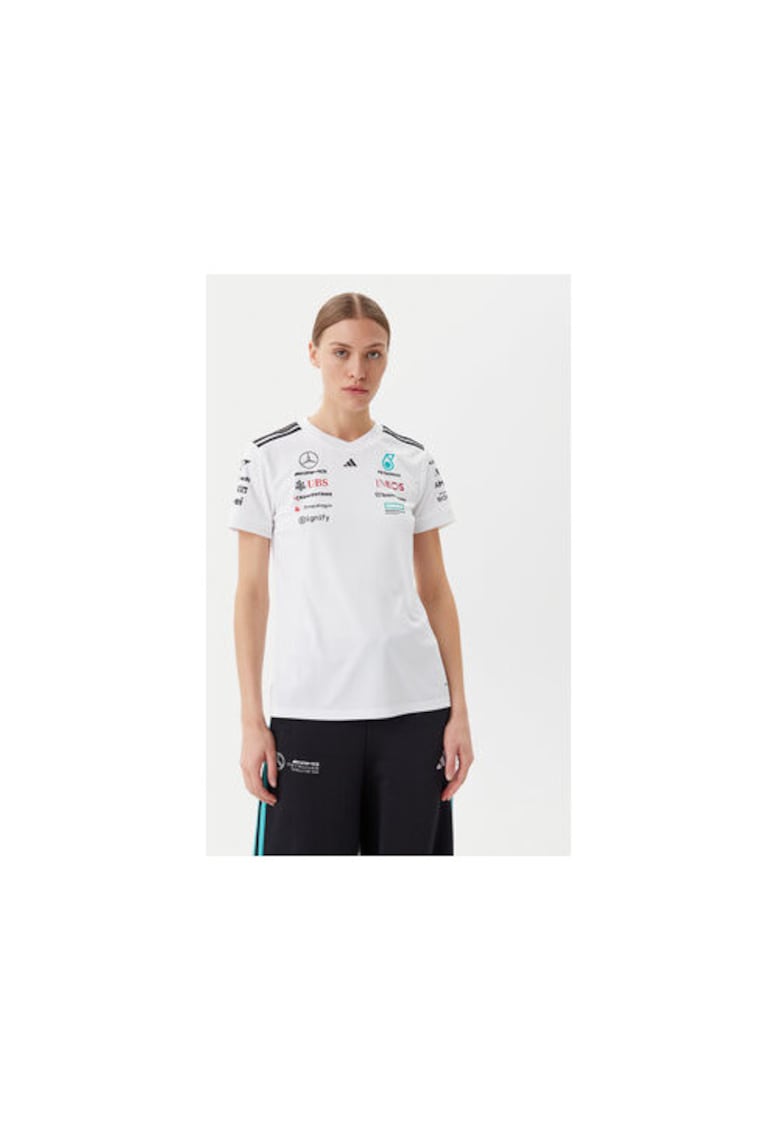 Tricou lifestyle cu decolteu in V Mercedes AMG Petronas