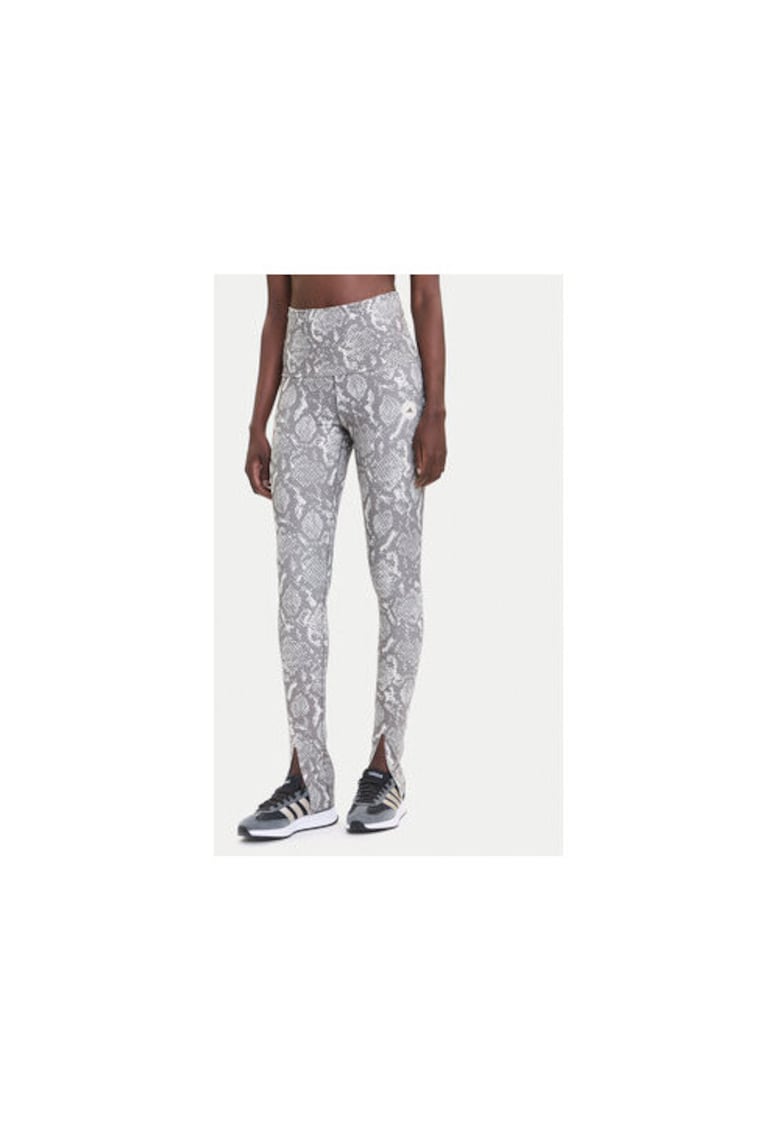 Colanti pentru antrenament - cu talie inalta si imprimeu tip piele de sarpe