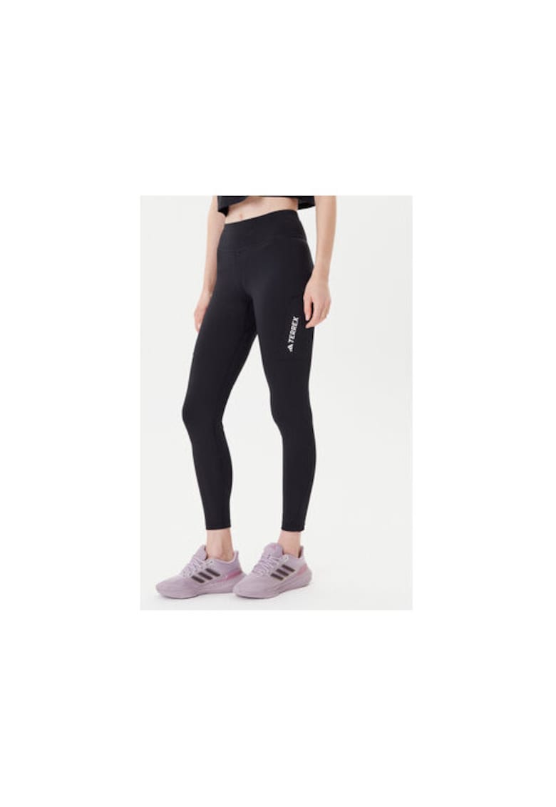 Colanti de poliester - cu talie inalta - 48674 - Negru