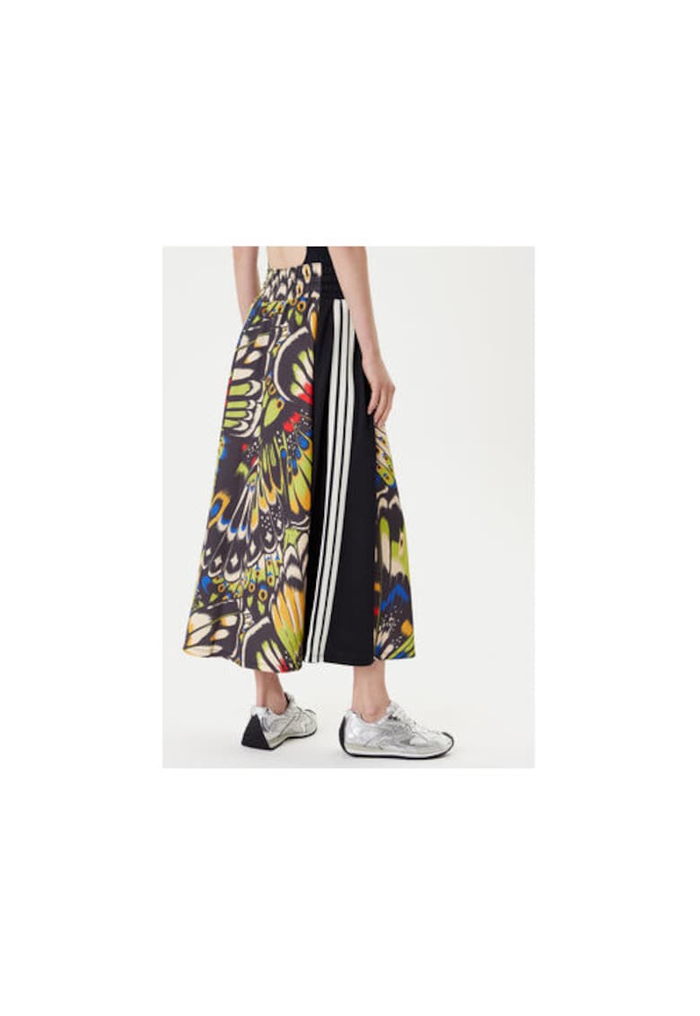 Fusta midi dreapta cu talie inalta