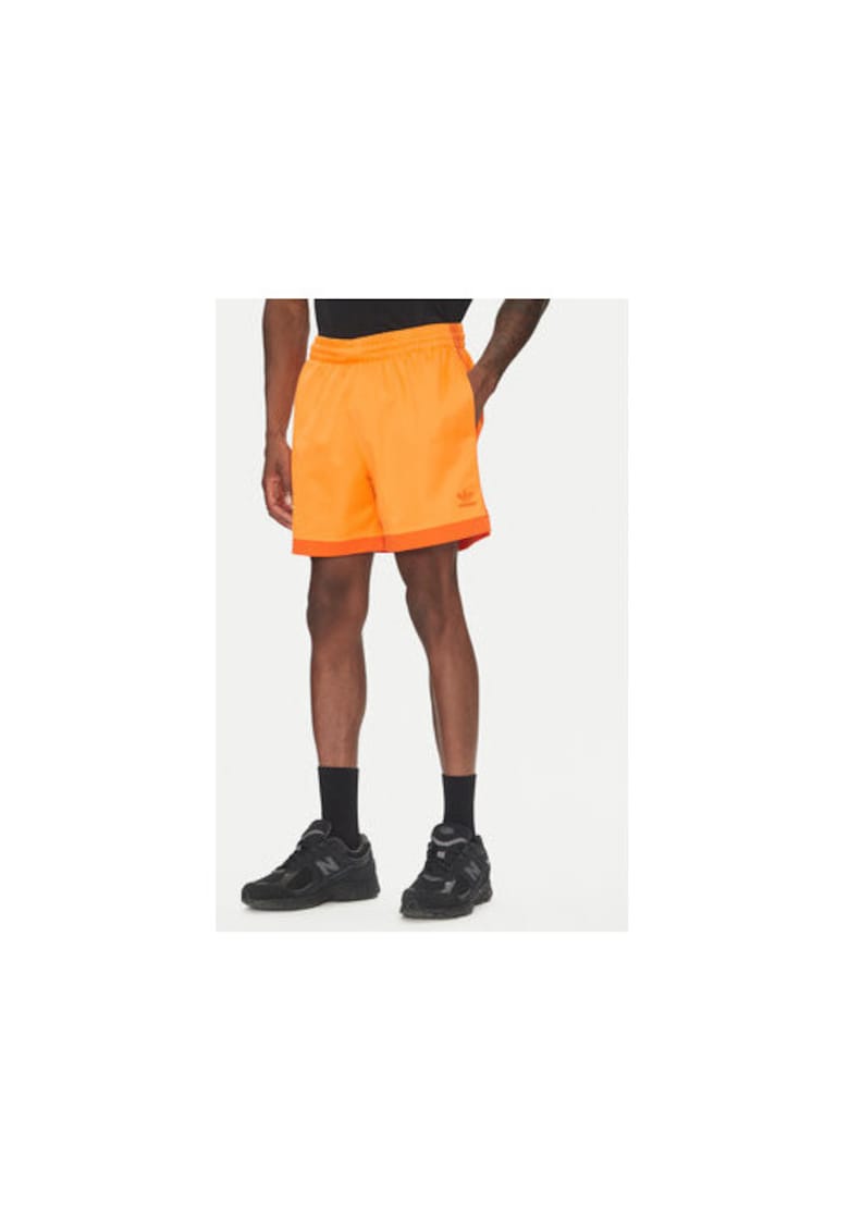 Pantaloni scurți sport cu imprimeu - Portocaliu