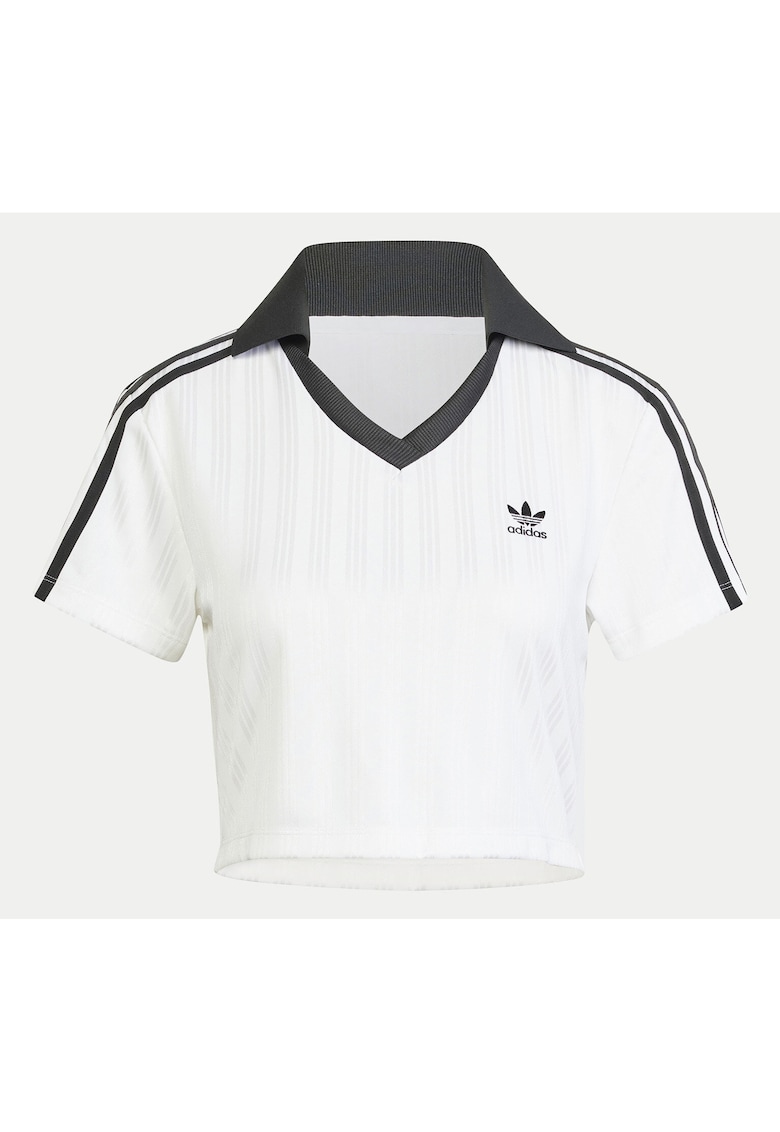 Tricou  cu decolteu in V si imprimeu logo