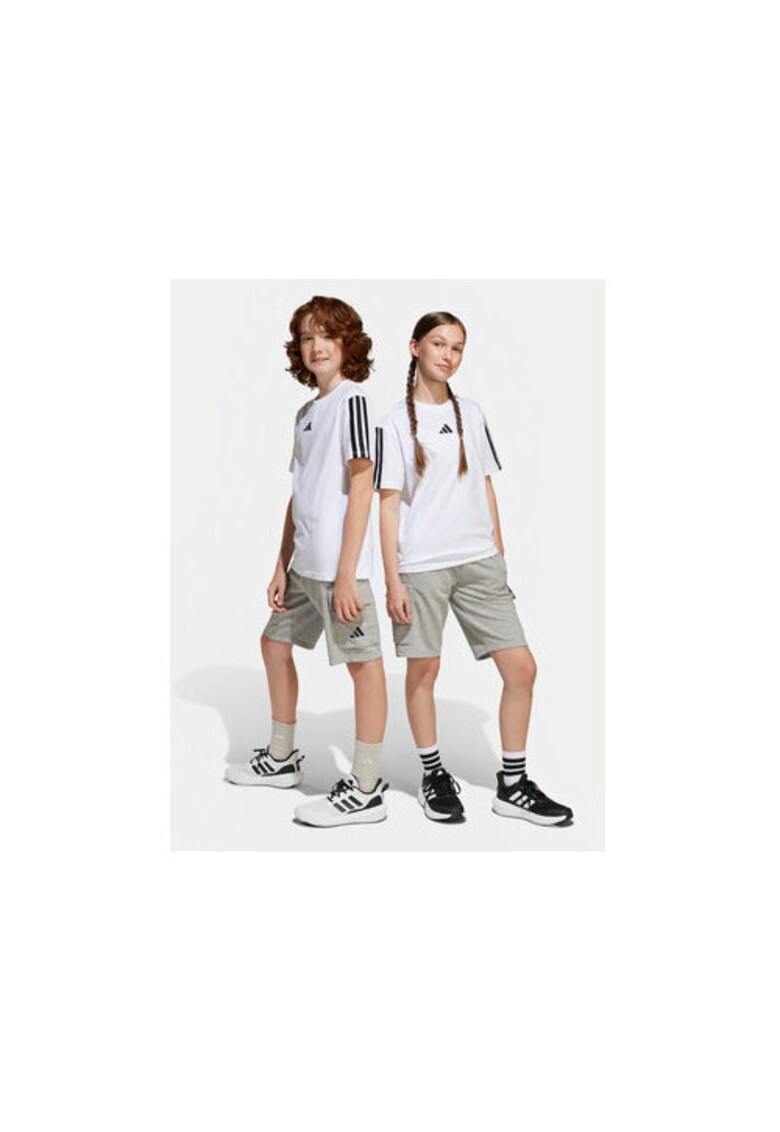 Pantaloni scurti cu detaliu logo si talie elastica