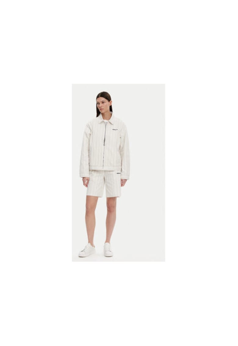 Pantaloni scurti cu model in dungi din bumbac -