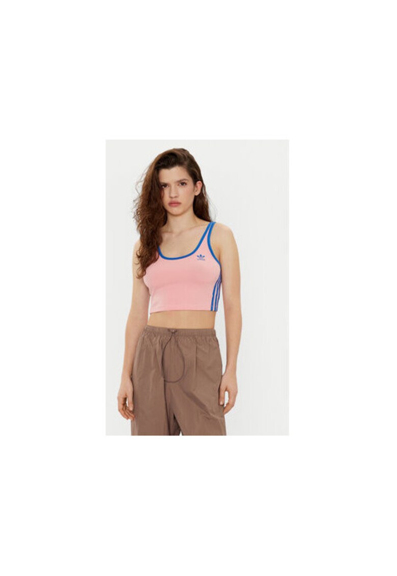 Maieu crop slim fit cu logo