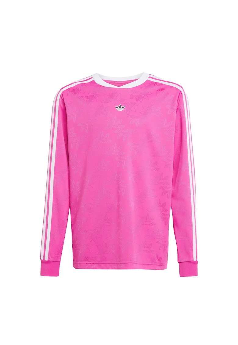 Bluza de trening cu model logo si decolteu la baza gatului