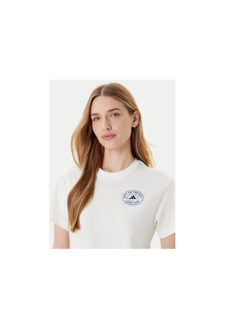 Tricou cu logo contrastant -