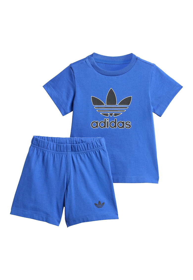 Set de tricou si pantaloni scurti din bumbac cu logo