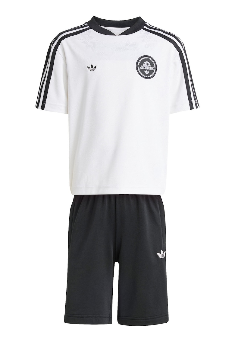Set tricou si pantaloni scurti cu logo brodat