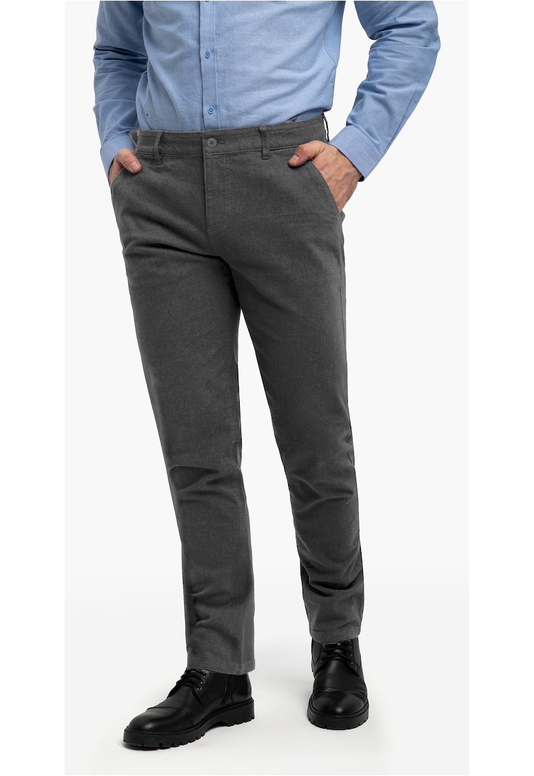 Pantaloni chino Regular Fit R-Patt - negru - Negru/Gri grafit