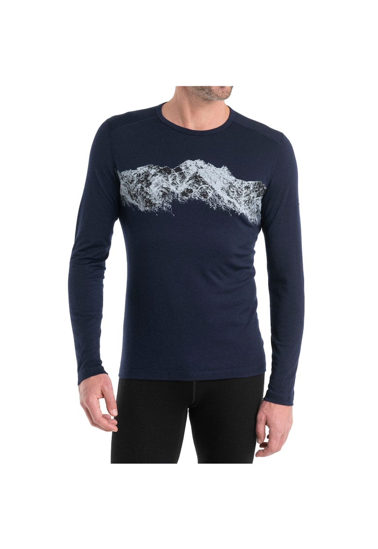 Bluza merino barbati 200 Oasis Crewe Remarkables Bleumarin - Bleumarin