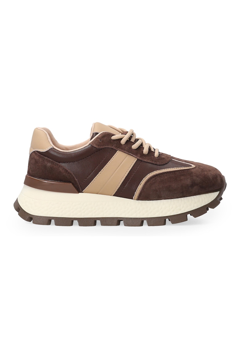 Venezia Pantofi sport flatform din piele intoarsa