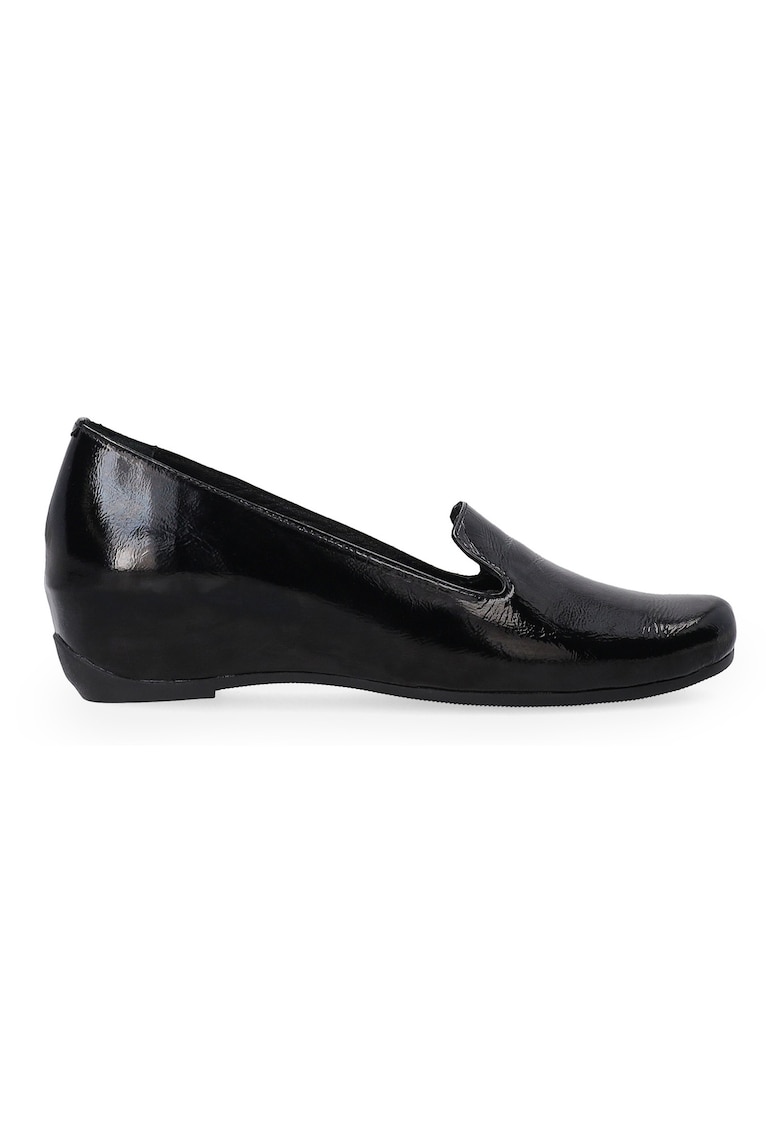 Pantofi tip loafer din piele lacuita - Negru