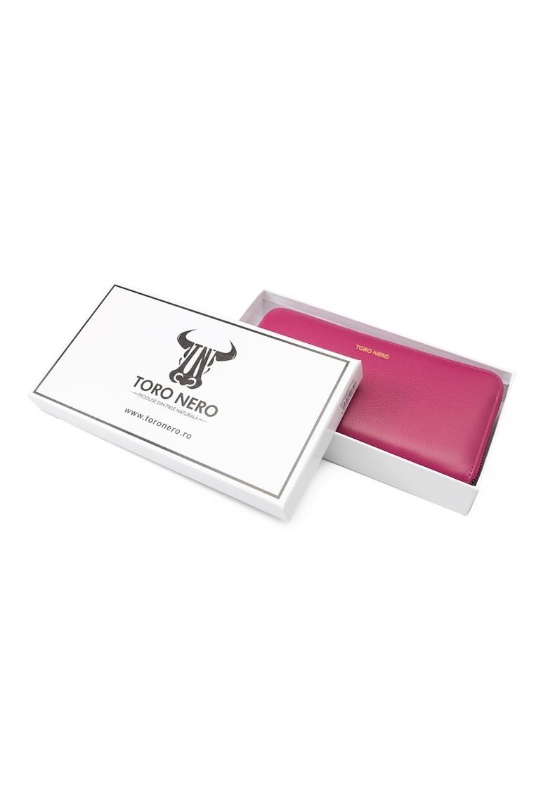 Portofel dama Arya piele naturala fucsia - compact - elegant