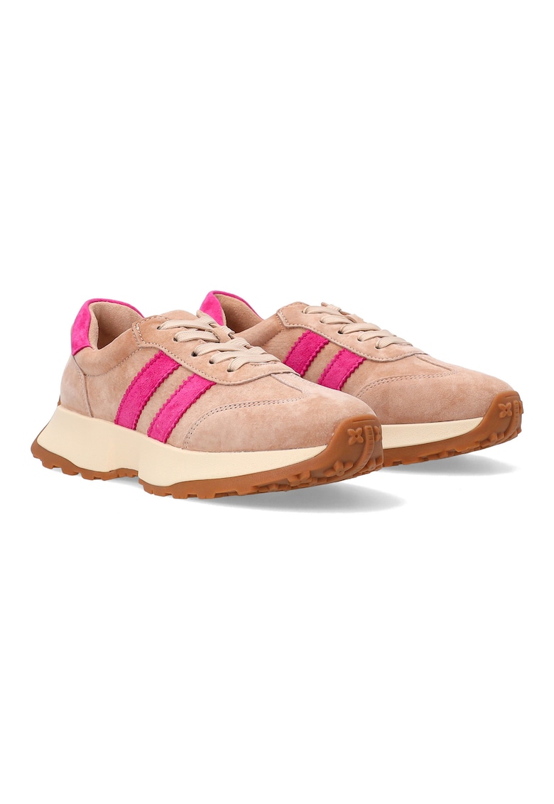Pantofi sport wedge din piele intoarsa